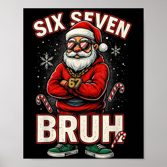 Affiche Christmas 67 Meme Design Funny Six Seven Hands 6 7 (Devant)