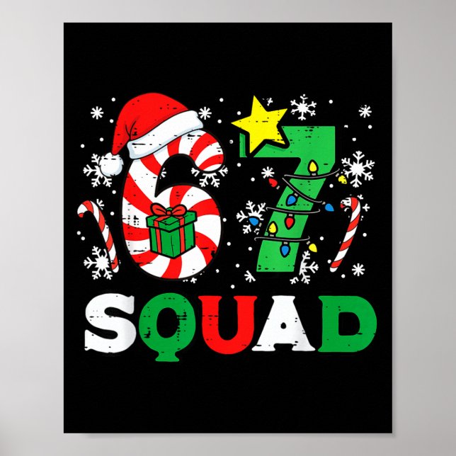 Affiche Christmas 67 Squad 6 7 Meme Xmas Family Men Women  (Devant)