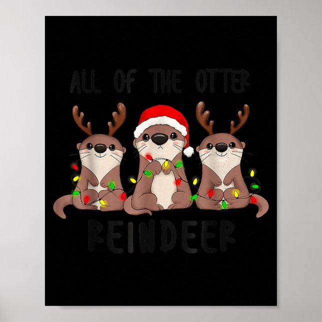 Affiche Christmas All Of The Otter Reindeer  (Devant)