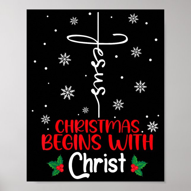 Affiche Christmas Begins With Christ Religious Christmas X (Devant)