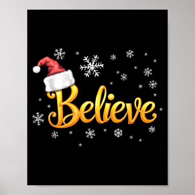 Affiche Christmas Believe Santa Claus Believe Christmas  (Devant)