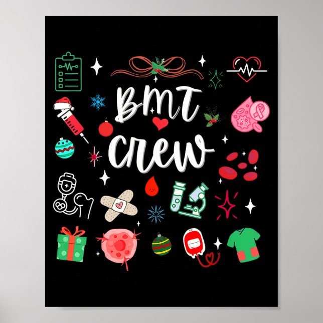 Affiche Christmas Bmt Crew Nurse Bone Marrow Transplant Nu (Devant)