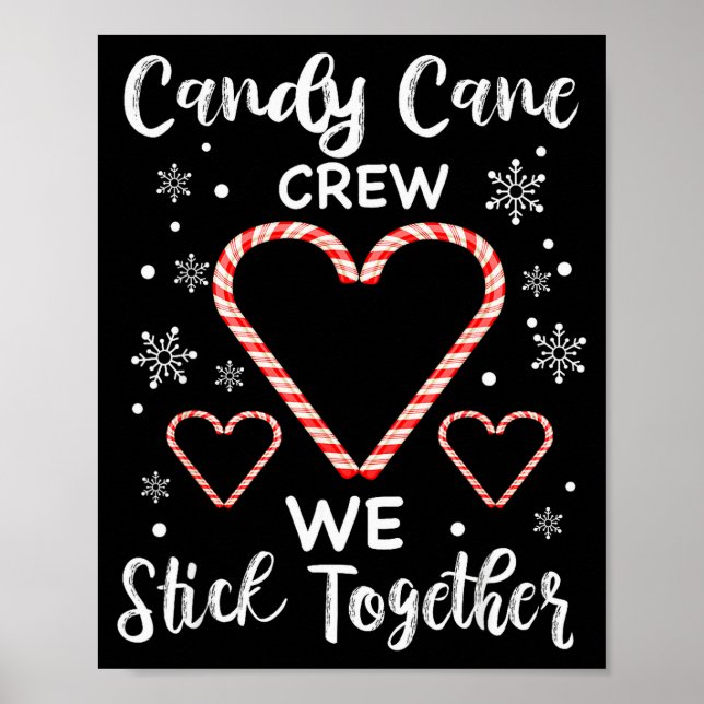 Affiche Christmas Candy Cane Crew Heart Holiday Family Can (Devant)