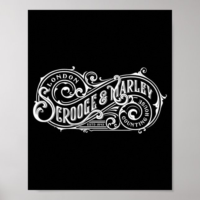 Affiche Christmas Carol Scrooge And Marley Counting House  (Devant)