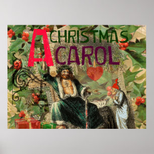 Affiche Christmas Carol Scrooge Holiday Art Print