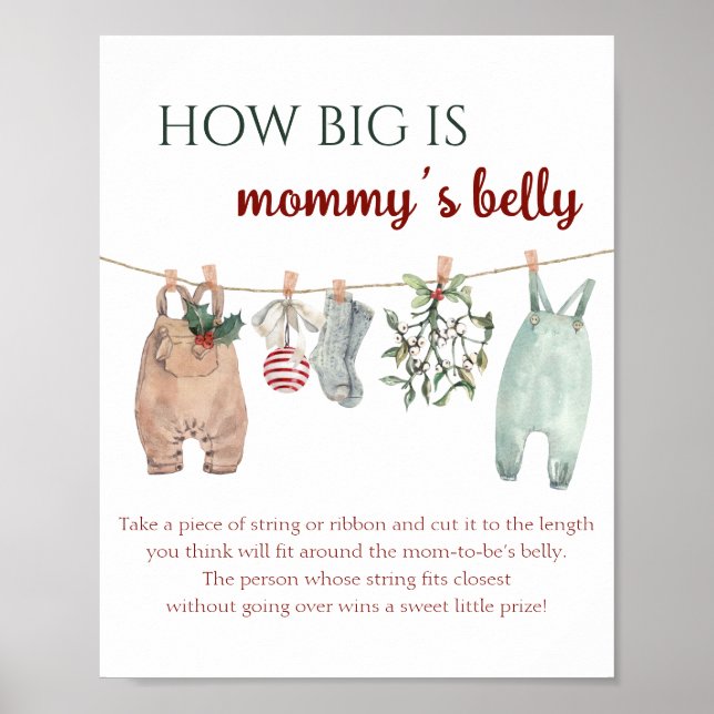 Affiche Christmas Clothes How Big Is Mommy's Belly (Devant)