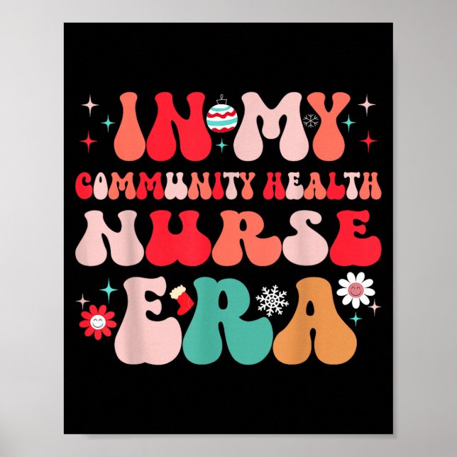 Affiche Christmas Community Health Nurse Present For Funny (Devant)