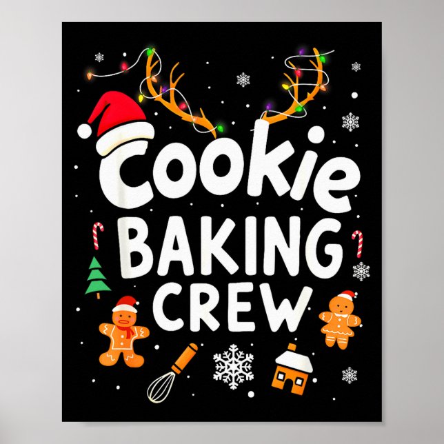 Affiche Christmas Cookie Baking Crew Family Baking Team Fu (Devant)