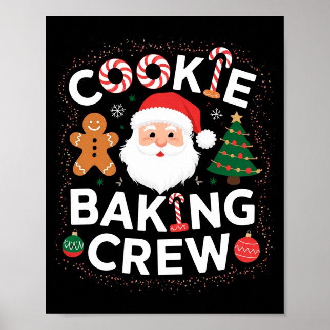 Affiche Christmas Cookie Baking Crew Family Christmas Baby (Devant)