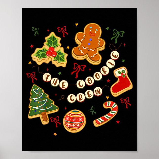 Affiche Christmas Cookie Baking Crew For Women Basker Seni (Devant)