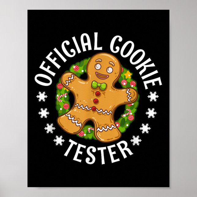 Affiche Christmas Cookie Tester Men Women Kids Youth  (Devant)