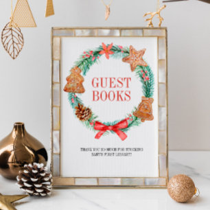 Affiche Christmas Cookie Wreath Baby shower Guides Livres