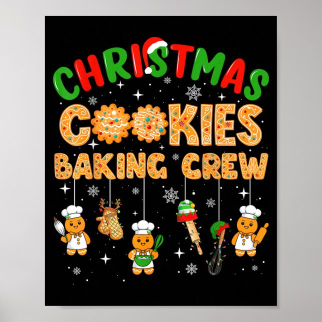 Affiche Christmas Cookies Baking Crew Funny Cookie Family  (Devant)