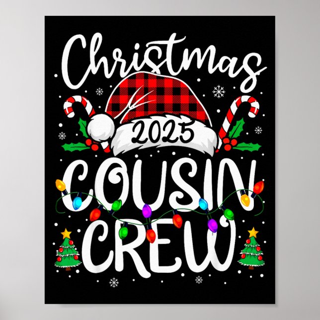 Affiche Christmas Cousin Crew 2025 Family Matching Xmas Pa (Devant)