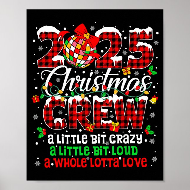 Affiche Christmas Crew 2025 Family Christmas Xmas Pajamas  (Devant)