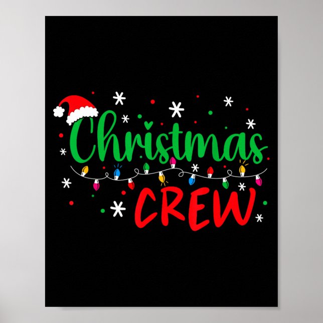 Affiche Christmas Crew Xmas Lights Family Matching Pajamas (Devant)