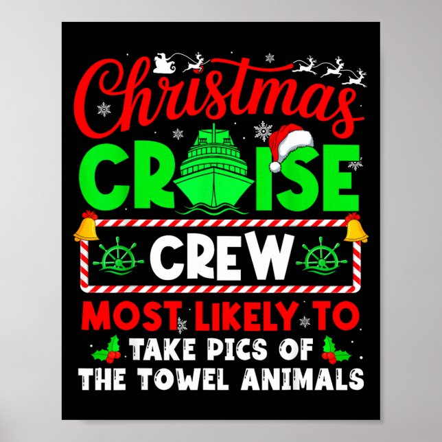 Affiche Christmas Cruise Crew Most Likely To Take Cs Towel (Devant)