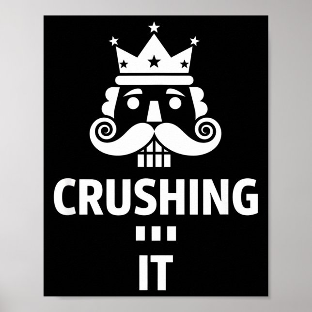 Affiche Christmas Crushing It Nutcracker - Funny Retro Ugl (Devant)