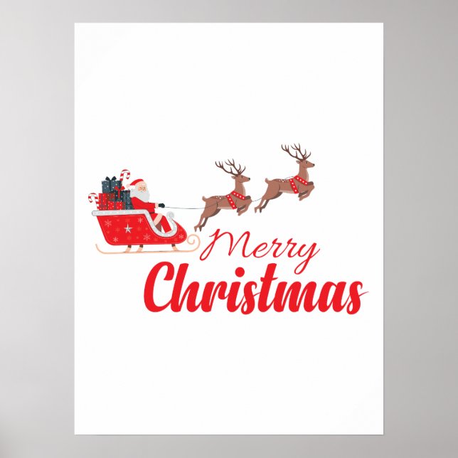Affiche Christmas design and reindeer (Devant)