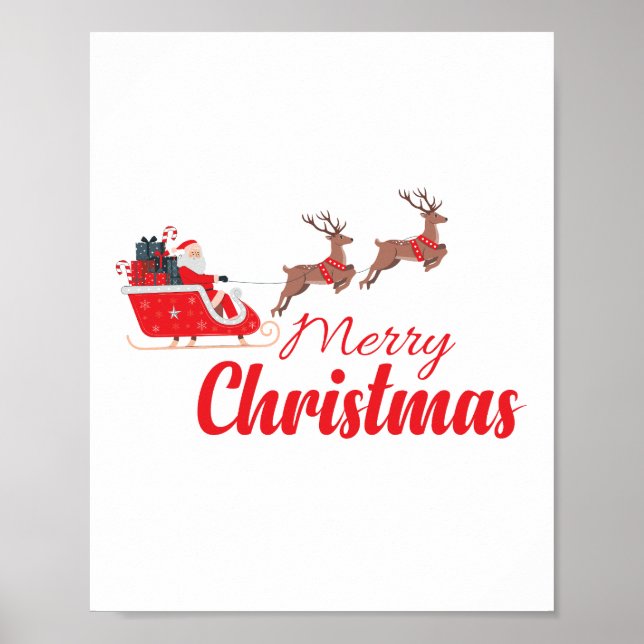 Affiche Christmas design and reindeer (Devant)