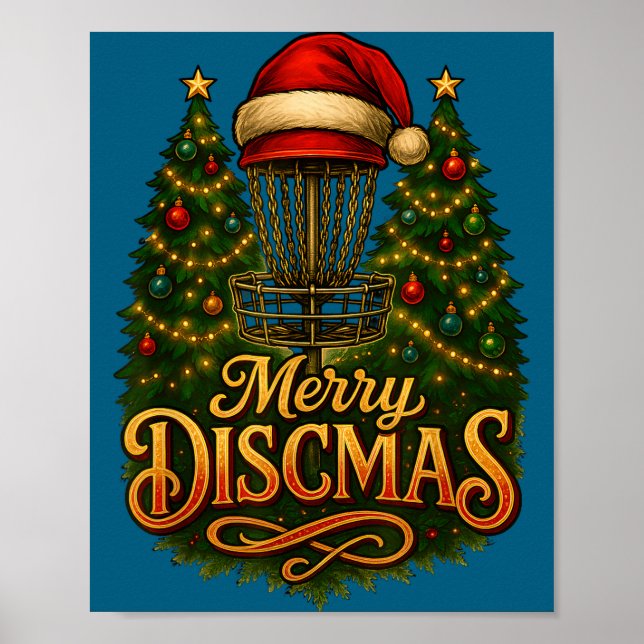 Affiche Christmas Disc Golf Merry Discmas  (Devant)