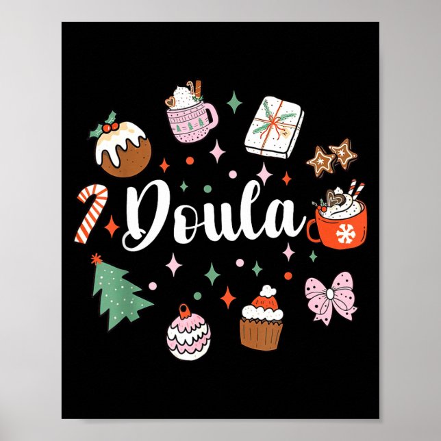 Affiche Christmas Doula Midwife Birth Worker Stpartum Xmas (Devant)
