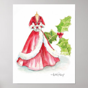 Affiche Christmas Dress 11x14 by Heather French Henry