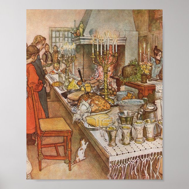 Affiche Christmas Eve Julaftonen Par Carl Larsson (Devant)