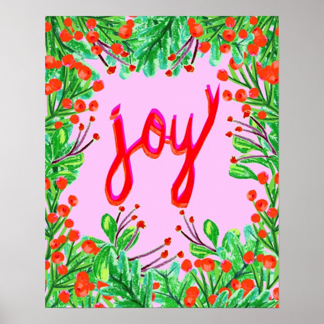 Affiche Christmas Foliage - Joy (Devant)