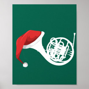 Affiche Christmas French Horn Shirt - Santa French Horn