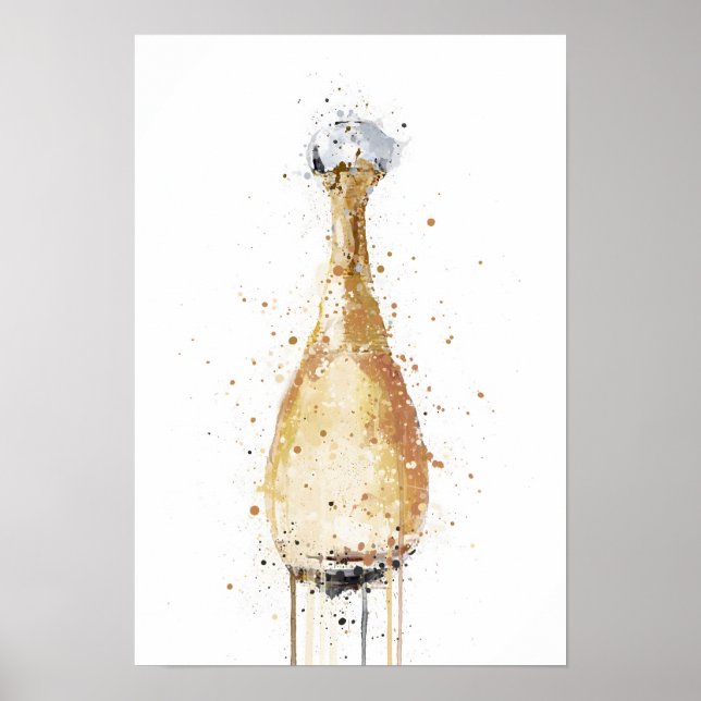 Affiche Christmas Gift Fragrance Bottle 'Gold' (Devant)