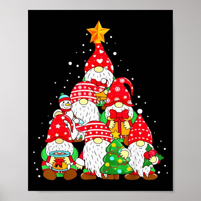 Affiche Christmas Gnome Shirt For Family Pajamas Gnome Xma (Devant)