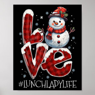 Affiche Christmas Love Snowman Déjeuner Lady Life Fun Xmas