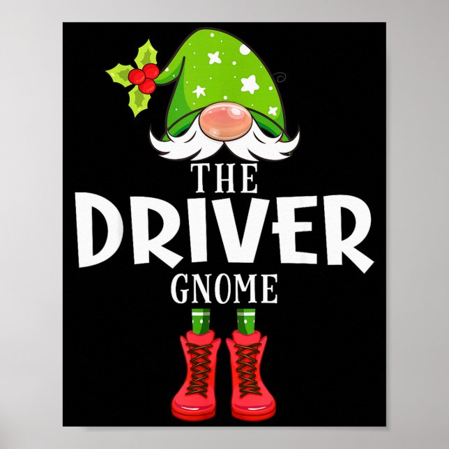 Affiche Christmas Matching Family The Driver Gnome  (Devant)