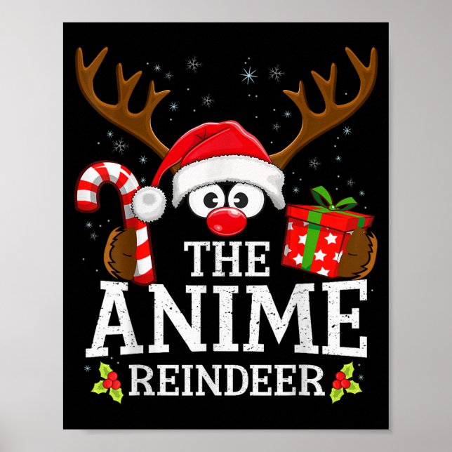 Affiche Christmas Matching The Anime Reindeer Family  (Devant)