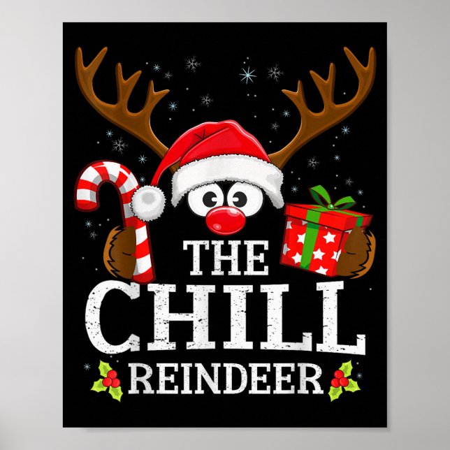 Affiche Christmas Matching The Chill Reindeer Family  (Devant)