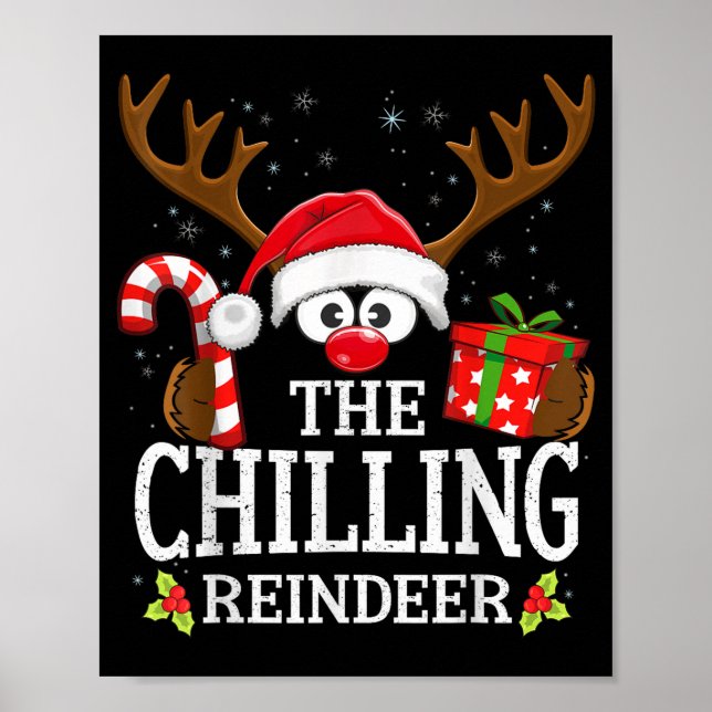 Affiche Christmas Matching The Chilling Reindeer Family  (Devant)