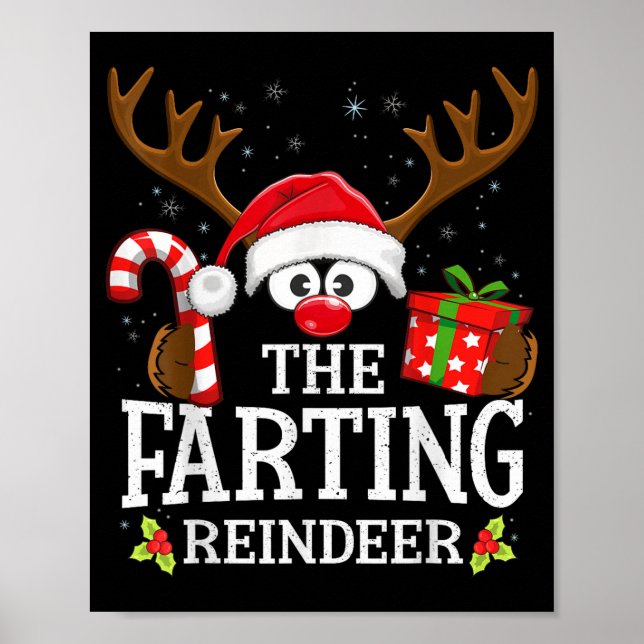 Affiche Christmas Matching The Farting Reindeer Family  (Devant)