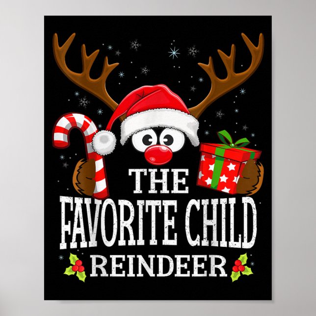 Affiche Christmas Matching The Favorite Child Reindeer Fam (Devant)