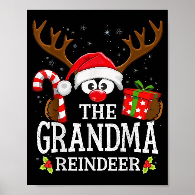 Affiche Christmas Matching The Grandma Reindeer Family  (Devant)