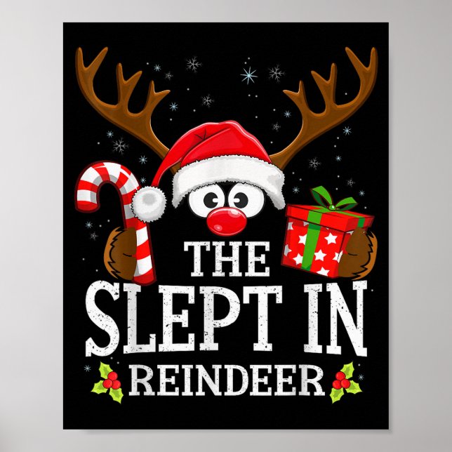 Affiche Christmas Matching The Slept In Reindeer Family  (Devant)