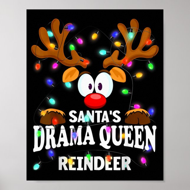 Affiche Christmas Men Women Santa's Drama Queen Reindeer  (Devant)