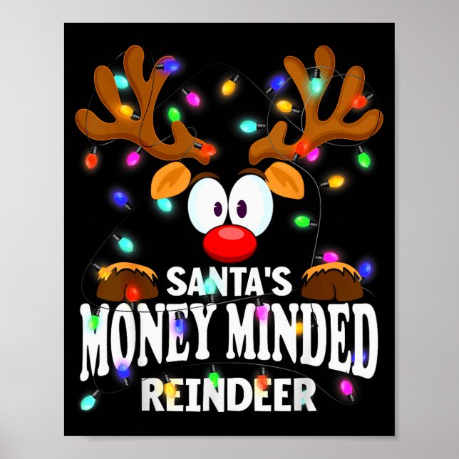 Affiche Christmas Men Women Santa's Money Minded Reindeer  (Devant)