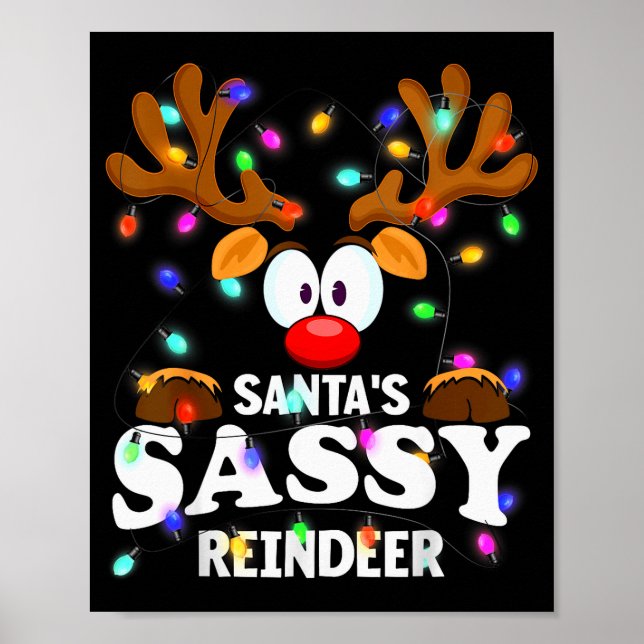 Affiche Christmas Men Women Santa's Sy Reindeer  (Devant)