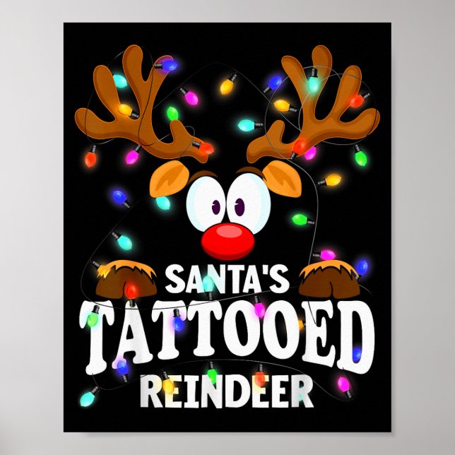 Affiche Christmas Men Women Santa's Tattooed Reindeer  (Devant)