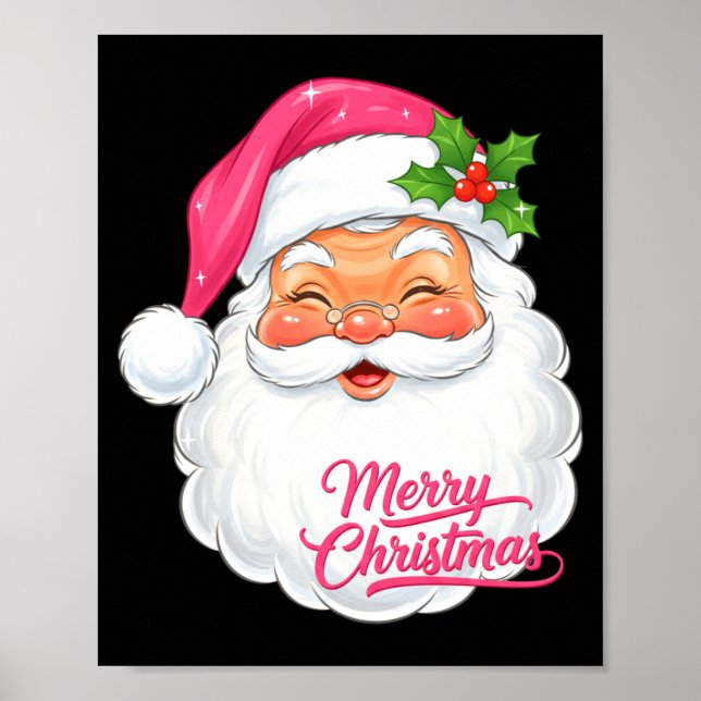 Affiche Christmas Merry Christmas Santa Face Jolly Santa C (Devant)