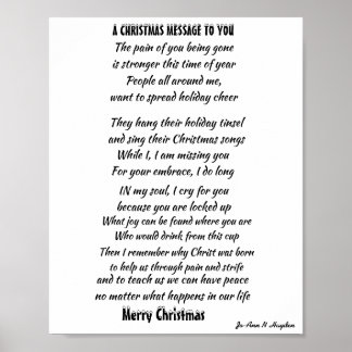 AFFICHE CHRISTMAS MESSAGE FOR INCARCERATED LOVED ONE