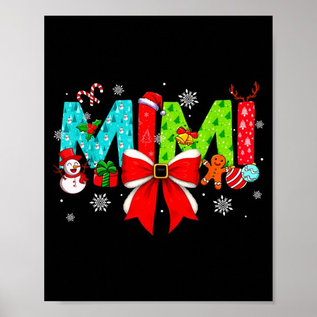 Affiche Christmas Mimi Coquette Bow Mimi Christmas T Shirt (Devant)