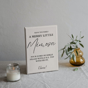 Affiche Christmas Mimosa bar Signale Fête des mariées Brun