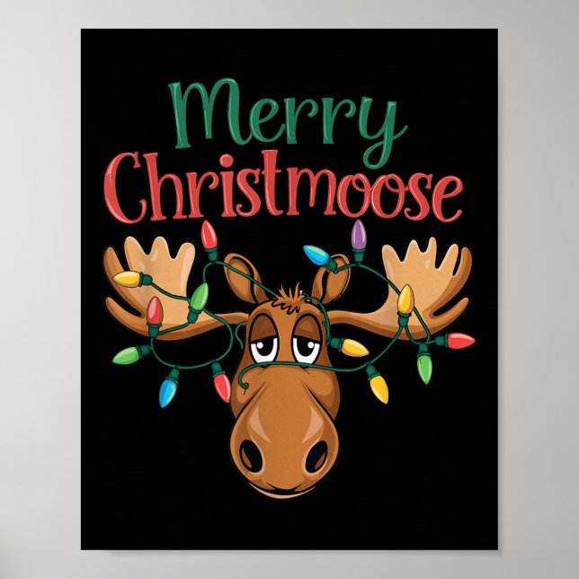 Affiche Christmas Moose Merry Christmoose Men Women  (Devant)